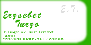 erzsebet turzo business card